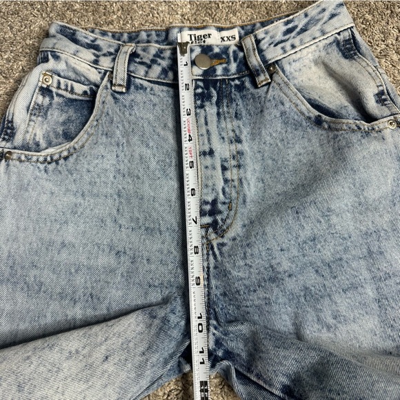 Tiger Mist Adelpha high waist acid wash jeans XXS 24” flare 90’s Y2K high rise - Picture 11 of 13